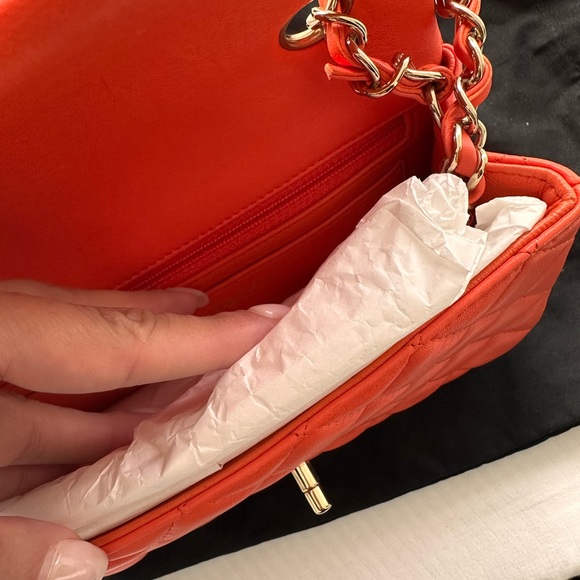 Chanel Mini - coral color - great condition - price is FIRM. - Picture 3 of 3